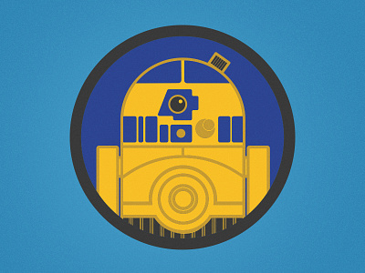 R2-3PO badge c3po color concept droid flat graphic design illustration lines r2 d2 star wars