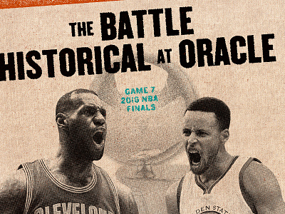 The Battle Historical at Oracle badge basketball cavaliers cavs cleveland finals halftones nba poster sports texture