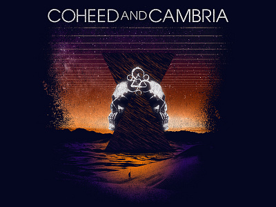 Coheed Version 2.0 band coheed and cambria color design merch music rock skull texture vintage.