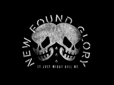 The Sound of Two Voices apparel band blood design illustration merch music new found glory skulls texture typography
