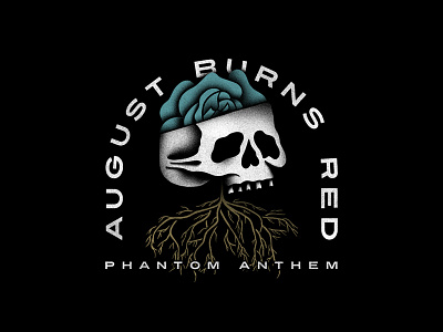 Phantom Anthem august burns red band flower illustration merch music roots skull texture