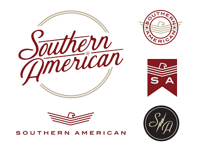 Southern American #1 eagle logo script typography