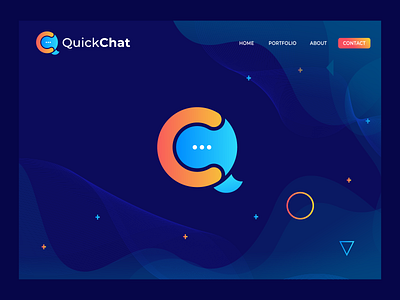 QuickChat Logo Design | (Q+C) Letter Mark