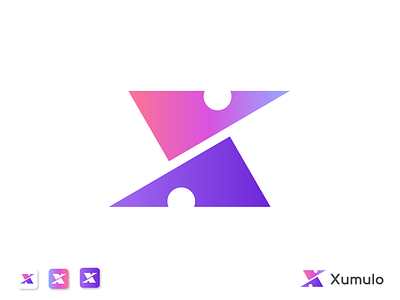 x letter mark | xumulo logo design