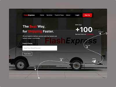 Flash Express UI Design challenge delivery design landing page shipping ui ux website