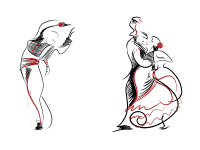 flamenco2 art direction dancing flamenco illustration procreate