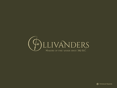 Ollivanders brand identity branding design graphicdesign harrypotter illustration logo logodesign ollivanders typography wizarding world