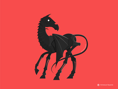 Thestral characterdesign creaturedesign drawing graphicdesign harrypotter illustration illustrator vector art vector illustration wizarding world