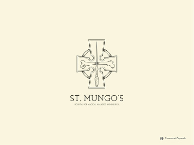 St. Mungo's Hospital Logo brand identity branding drawing graphicdesign harrypotter illustration logo logodesign vector illustration wizarding world