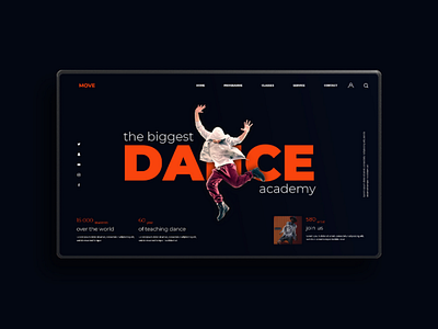 Dance landing page uxui webdesign dance