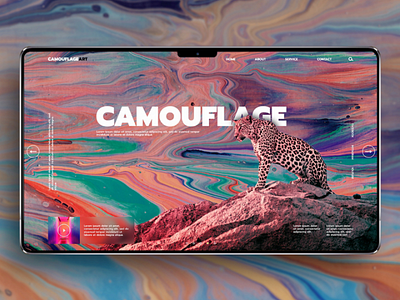 Camouflageart landing page uxui webdesign art