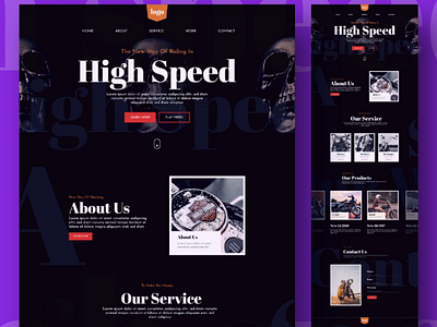 High speed landing page uxui webdesign landingpage