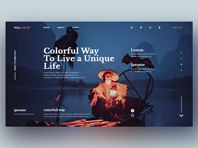 Full color landing page uxui webdesign landingpage