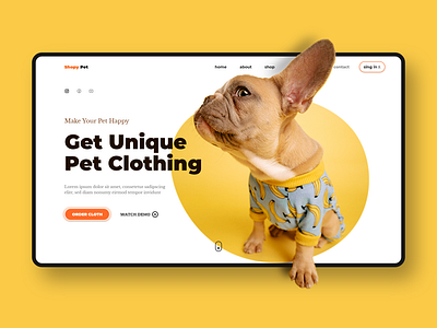 Sophy pet landing page