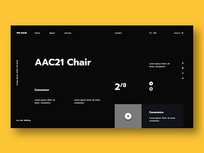 the chair landing page wirfram