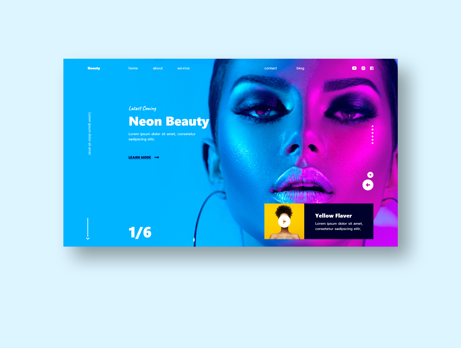 beauty landing page by Manahi soufian on Dribbble