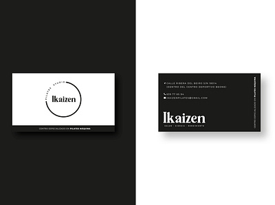 Ikaizen - Business Card branding business card design identity pilates sports branding