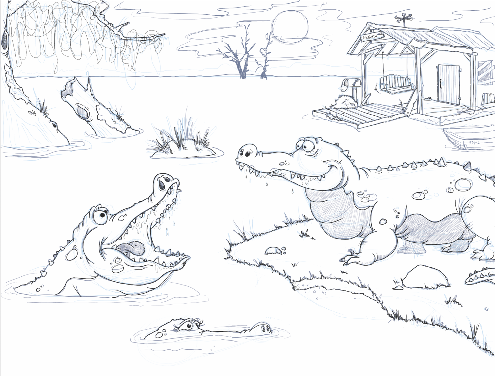 Alligators on the Bayou by Isaiah Arpino on Dribbble