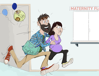 Baby on the way! cartoon cartoon illustration digital painting sketch