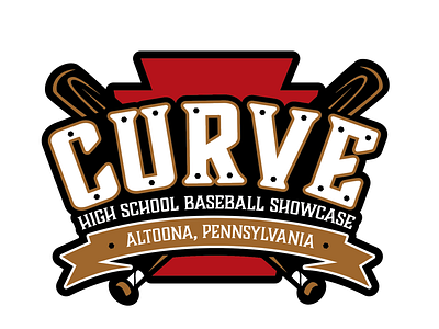 Curve High School Baseball Showcase logo branding design illustration illustrator logo vector