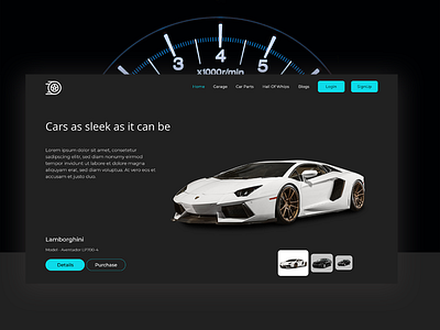 First Screen | Landing page for an Online Car Store graphic design landingpage ui ux web