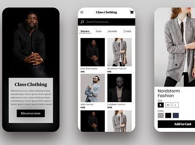 E-commerce Clothing App UX app design graphic design ui ux