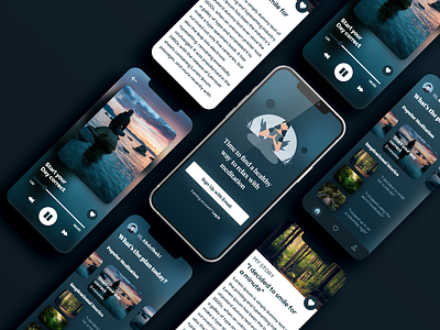 Meditation, Anti-Stress App app design graphic design ui ux