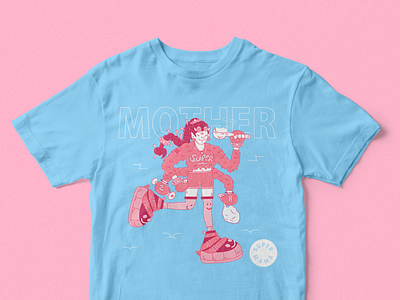 úsala / use it artwork bluelight branding color design mom mother motion shirt shirt mockup sketch vector