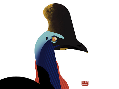 Cassowary art bird cassowary dino dinosaur geometric illustration minimal print