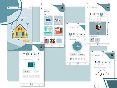 Smart Home Controller mobile UI concept android design app home app internet of things iot mobile monitoring smart home