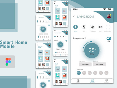 Living Room Control Page internetofthings livingroom mobile app mobile ui monitoring smarthome