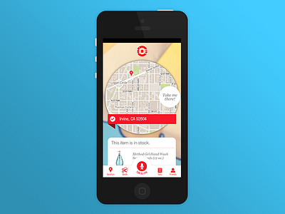 Mobile App Concept for Target app ios map mobile red yellow