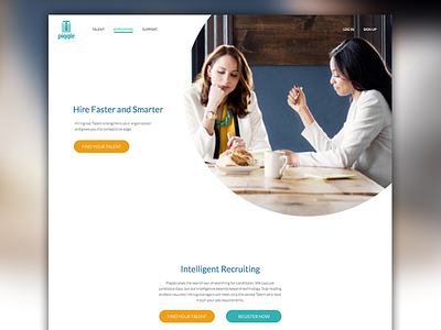 Piqqle - Employers Page circle preview recruiting web page website