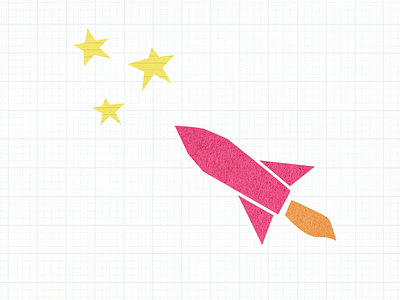 Launches with Paper graph launch paper pink stars