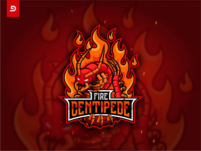 Fire Centipede animal centipede character esport fire illustration logo mascot