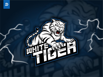 White Tiger animal character esport illustration logo mascot tiger white