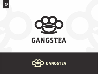 Gangstea beverage coffee cup drink food gangs gangster glass icon knuckle logo logodesign mug tea