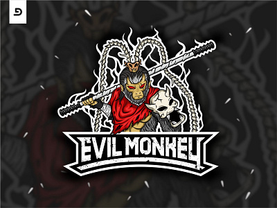 Evil Monkey animal character devil esport illustration logo logodesign mascot monkey