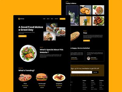 OKFOOD - Homepage design food food website foodie homepage restaurant ui uiux ux web website