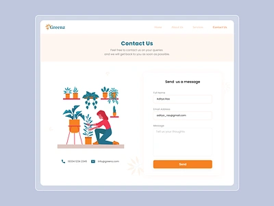 ContactUs 28 @daily ui app contact page contact us dailyuichallenge illustration ui uiuxdesign ux web website