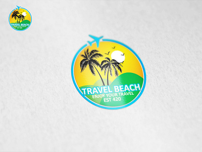 Travel Beach Logo app icon beach building coconut lettermark letters logodesigner logoidea logoinspiration logomaker logotypedesign realestate realestate logo sunrise travel agency travel app travel logo traveling