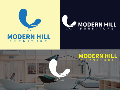 Modern Hill Furniture Logo branding business logo chair logo furniture logo graphic design hill logo logo logotype minimalist logo modern logo modernhill logo motion graphics ui