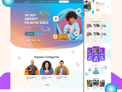 Education Lending Page Design 2022 trending design business design business website e comarcas design educations home page landing page new design new tranding popular design responsive design ui ux design ux design web page website wordpress designing