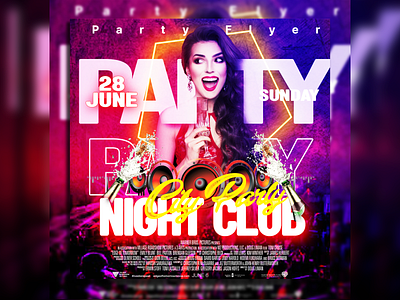Night Club Party Flyer Design flyer photoshop tutorial