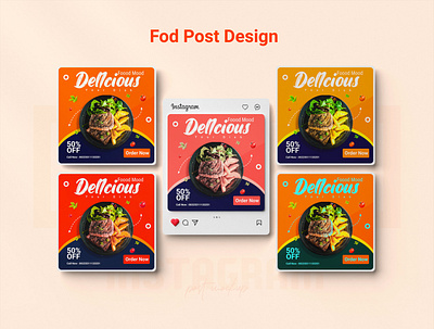 Food Post Design creative instagram post design