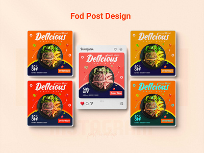 Food Post Design creative instagram post design