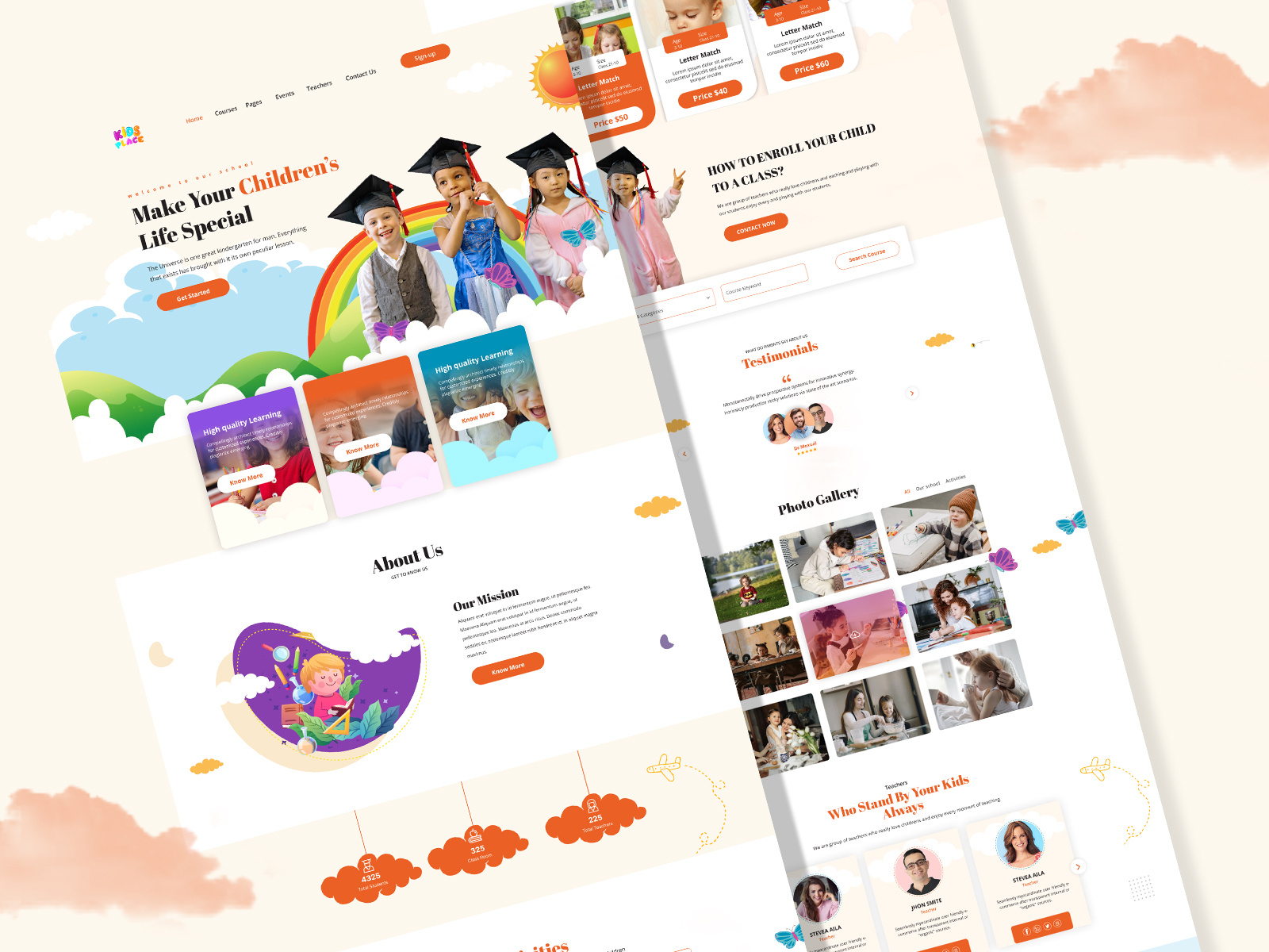 Kids educations Home Page Design by Syed Fahim on Dribbble