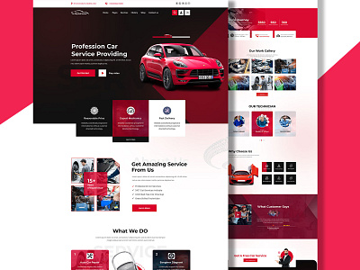 Car Service Templet Design car services design new shop service ui ui design vw golf service webdesign