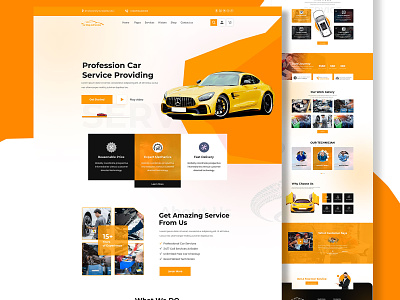 Car Shop Website Design ui design