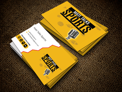 Yellow Business card branding business card design business card mockup business card template design flat illustrator logo minimal typography vector